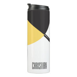 Termo Personalizado, Nombre, Resumen Art amarillo azul n