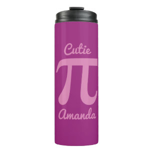 Termo Personalizado Pi / Cutie Pie texto y tumbler de co
