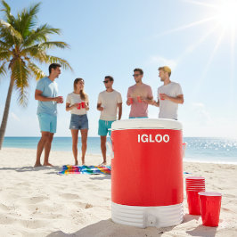 Termo Personalizado Red Igloo Cooler 10 Gallon con nombr