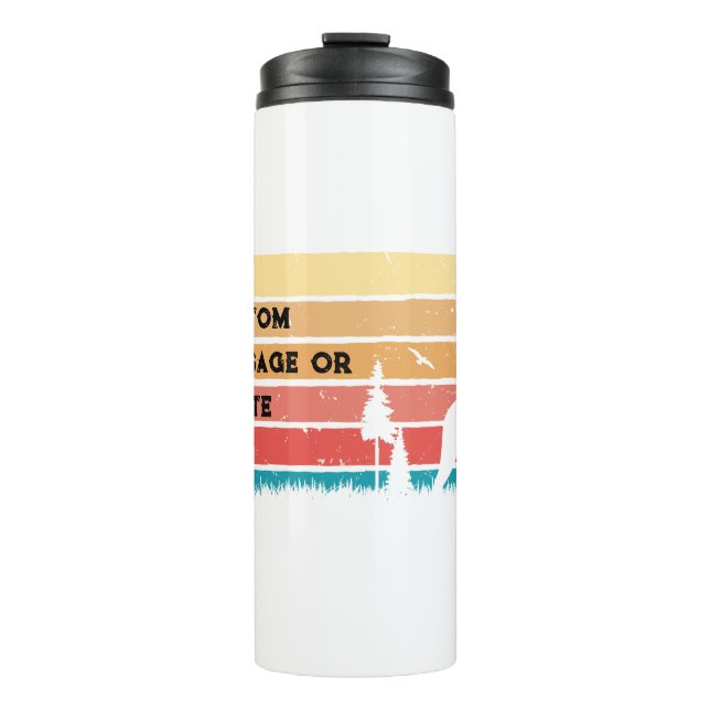 Termo Personalizado Retro estilo Boston terrier Dog Love (Anverso)