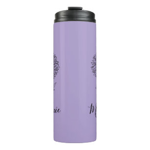 Termo Personalizado Setiembre Aster Nace Regalo de flore