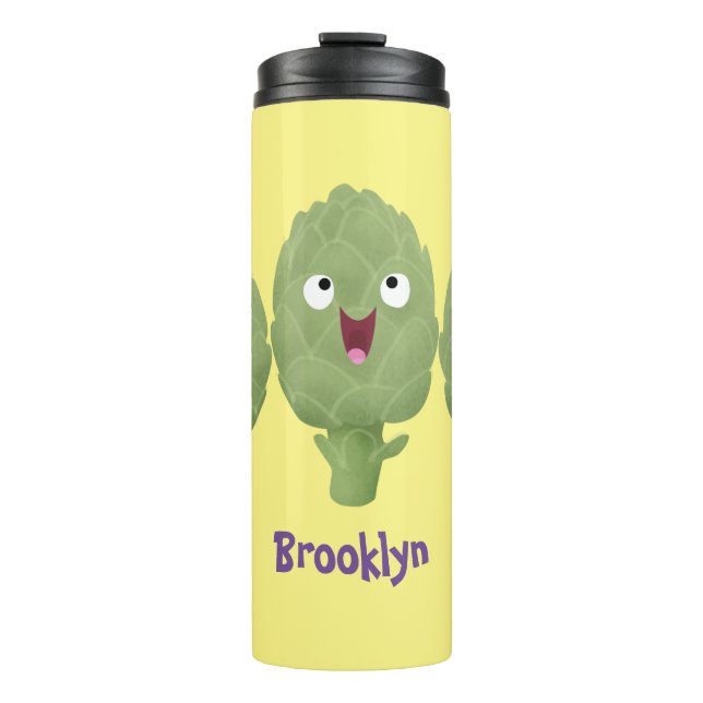 Termo Personalizado vegetal de alcachofas de canto lindo (Anverso)