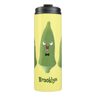 Termo Personalizado vegetal de okra cantante