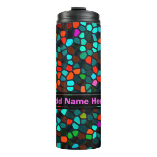 Termo Personalizar el patrón multicolor colorido de mosa