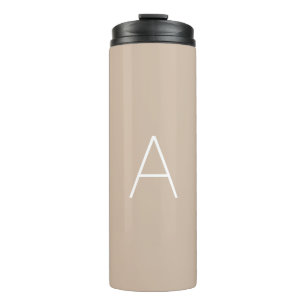 Termo Personalizar personalizar alfabeto blanco beige in