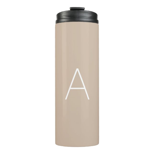 Termo Personalizar personalizar alfabeto blanco beige in (Anverso)
