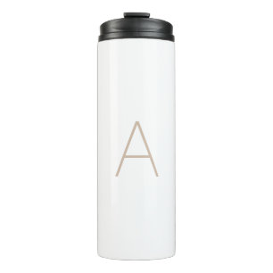 Termo Personalizar personalizar alfabeto blanco beige in