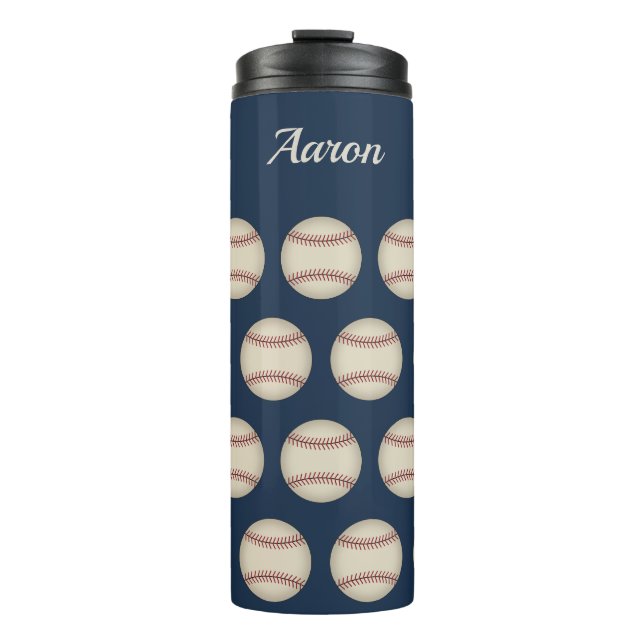 Termo Personalized Blue Baseball Thermal Tumbler Gift (Anverso)