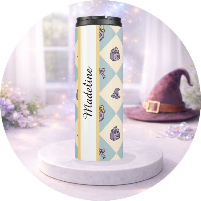 Termo Personalized Bookish Girl Tumbler Wizard Blue (Subido por el creador)