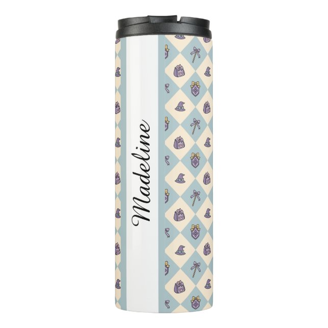 Termo Personalized Bookish Girly Tumbler Wizard Blue (Reverso)