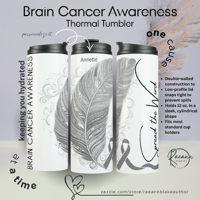 Termo Personalized Brain Cancer Awareness (Subido por el creador)