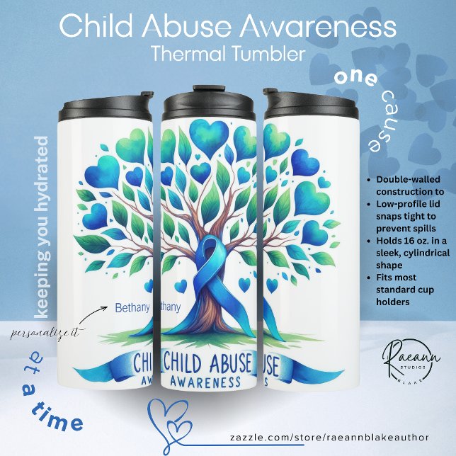Termo Personalized Child Abuse Awareness Thermal Tumbler (Subido por el creador)