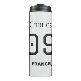 Termo Personalized French Flag Soccer Player Fan Support