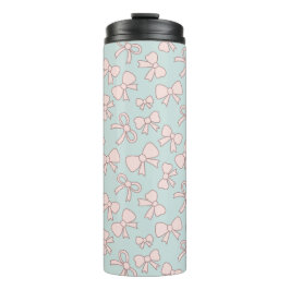 Termo Personalized Girly Cute Bow Name Blue Pink