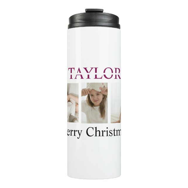 Termo Personalized Kids Christmas Tumbler – Name & Photo (Anverso)