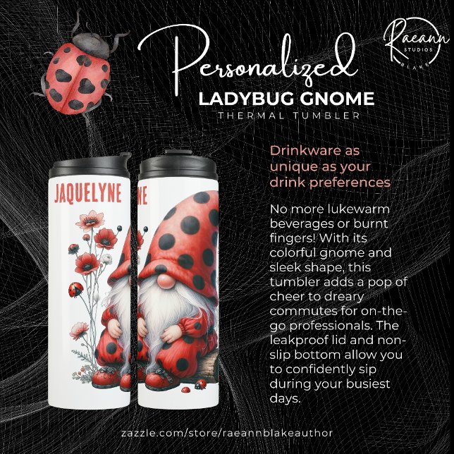 Termo Personalized Ladybug Gnome Thermal Tumbler (Subido por el creador)