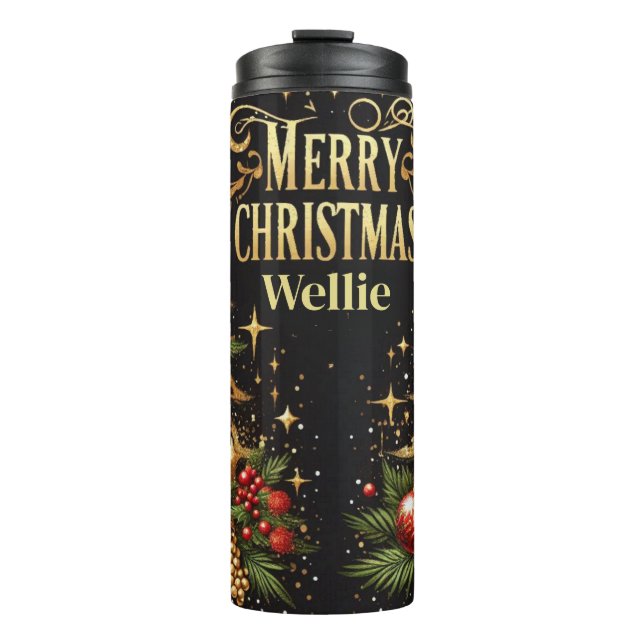 Termo Personalized Leopard Christmas Tumbler Gift (Anverso)