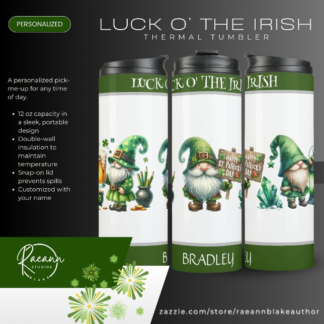 Termo Personalized Luck O' the Irish Thermal Tumbler (Subido por el creador)