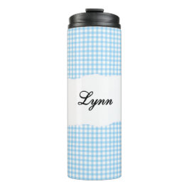 Termo Personalized Name Blue Gingham Pattern