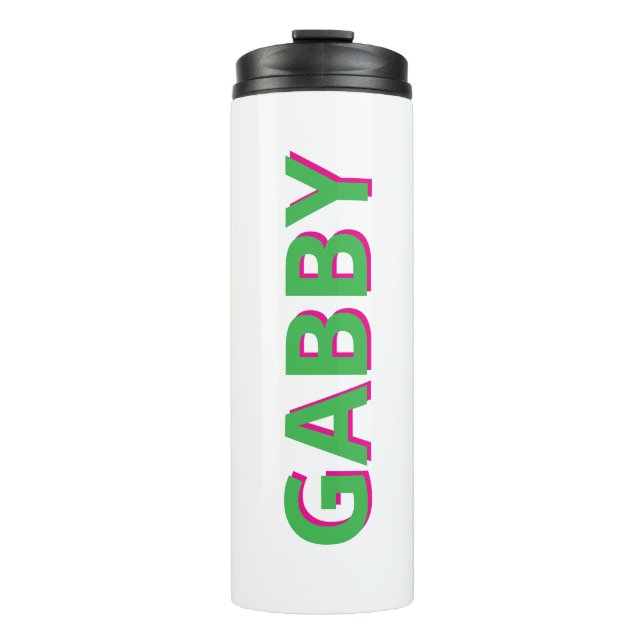 Termo Personalized Name bottle - Custom Skinny birthday  (Anverso)