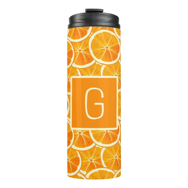 Termo Personalized Orange Citrus Monogram  (Anverso)
