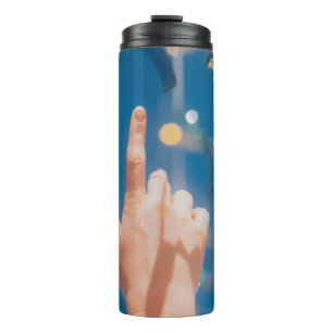 Termo Personas con luz azul