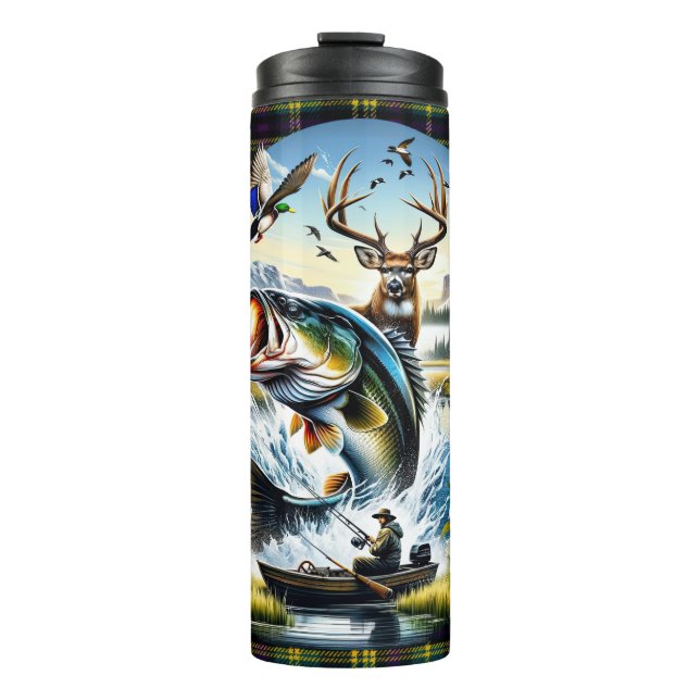 Termo Pesca, caza de venados y patos (Anverso)