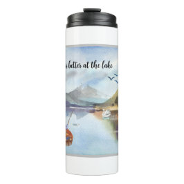 Termo Pesca con regalo de jubilación en la acuarela del 