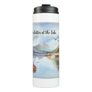 Termo Pesca con regalo de jubilación en la acuarela del 