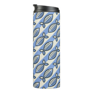 Termo Pesca retro negrita azul tirador almohada mesa de