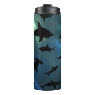 Termo Pescado de tiburón moderno jaws ballena bajo la ga