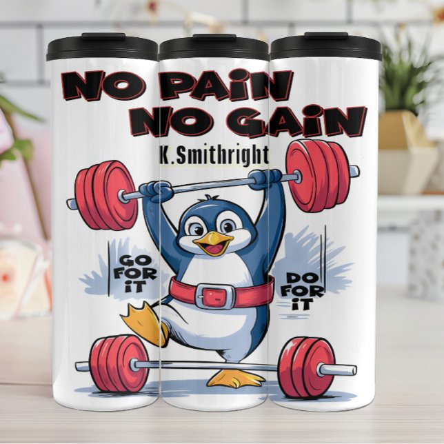 Termo Pesos De Levantamiento Del Pingüino Sin Dolor (Subido por el creador)