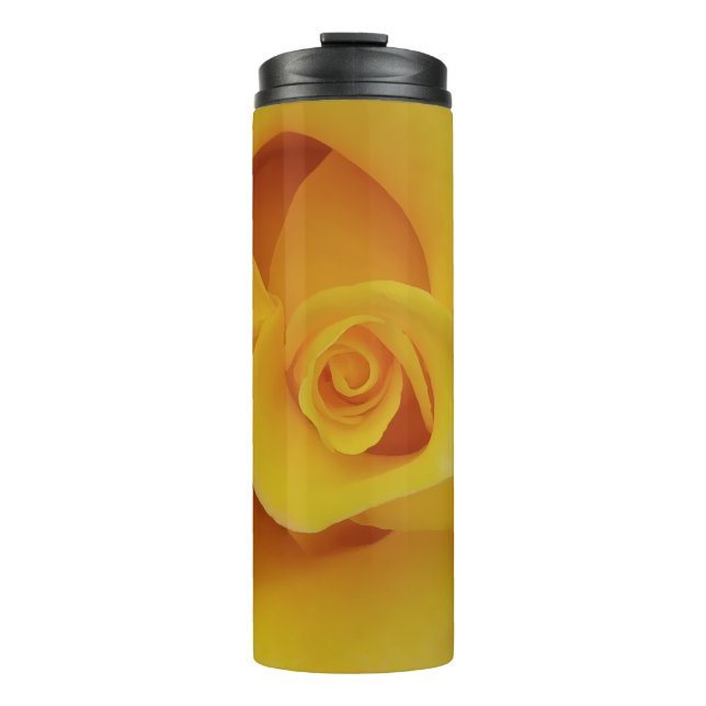 Termo Pétalos de rosa amarilla romántica (Anverso)