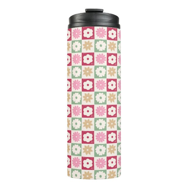 Termo Pétalos en Silencio 04. Estampado floral. (Anverso)