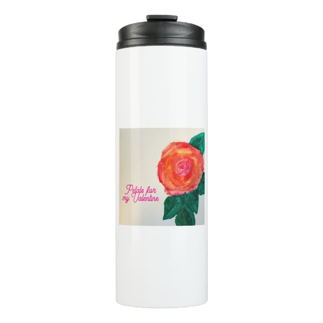 Termo Pétalos Para Mi Valentín (Anverso)