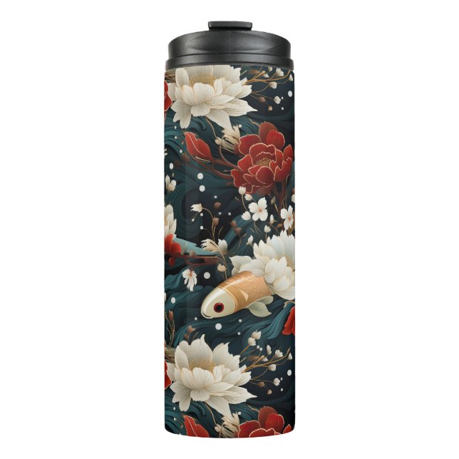 Termo Pez Koi Japonés Patrón Continuo (Anverso)
