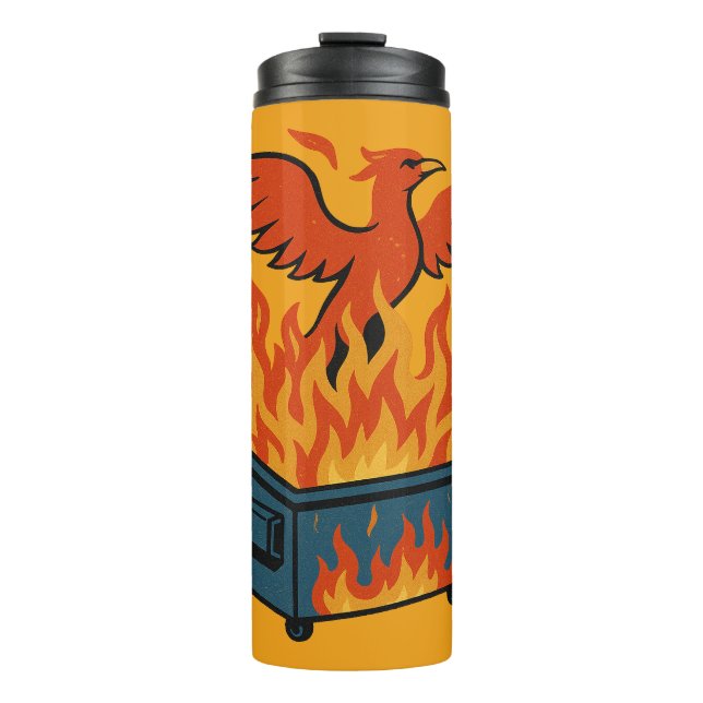 Termo Phoenix saliendo del fuego de los basureros (Anverso)