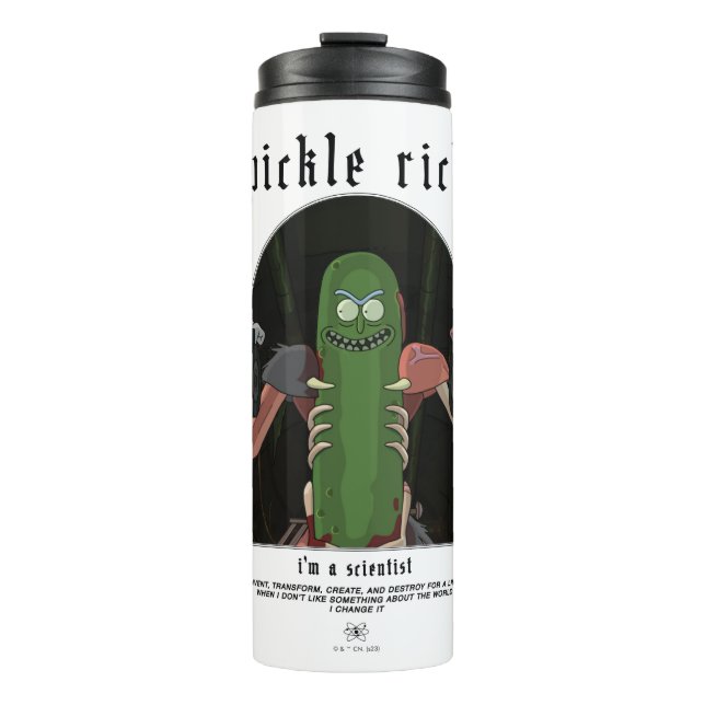 Termo Pickle Rick - Soy un científico gráfico de citas (Anverso)