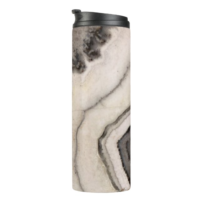 Termo Piedra de ágata gris negra blanca (Rotado hacia la derecha)