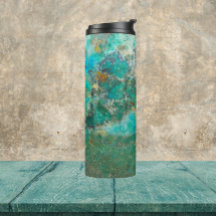 Piedra mineral de crisocolal azul