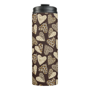 Termo Piel animal con los corazones