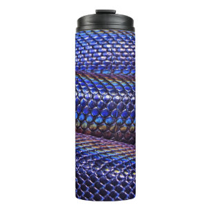 Termo Piel de serpiente azul y violeta