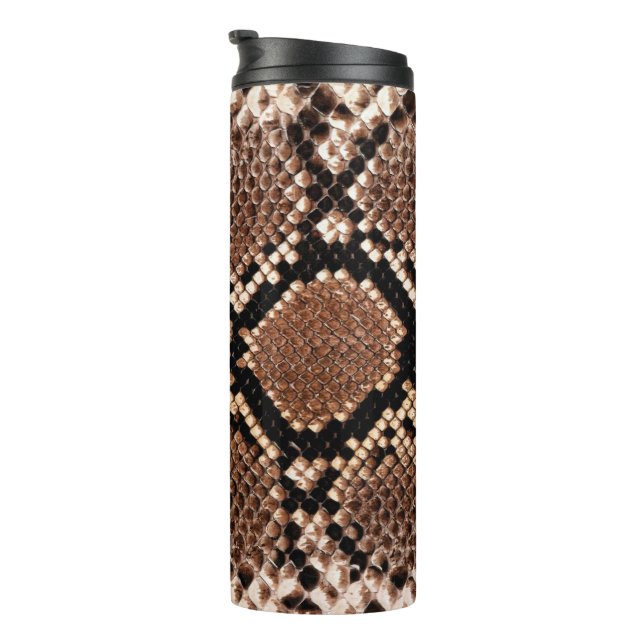 Termo Piel de serpiente de cascabel de diamante occident (Rotado hacia la derecha)