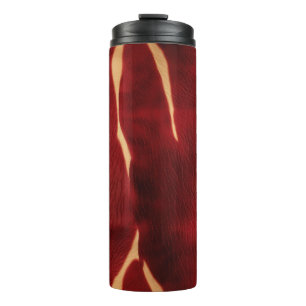 Termo Piel de vaca de Crema Roja Occidental