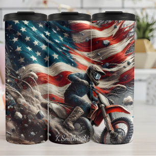 Termo Piloto de Motocross Americano en Tierra