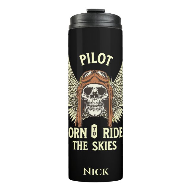 Termo Piloto Nacido Para Pasear Por Los Cielos, Aviación (Anverso)