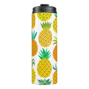 Termo Piña Aislada: Patrón Vintage Sin Marea.