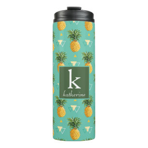 Termo Piñas brillantes en monograma geométrico del