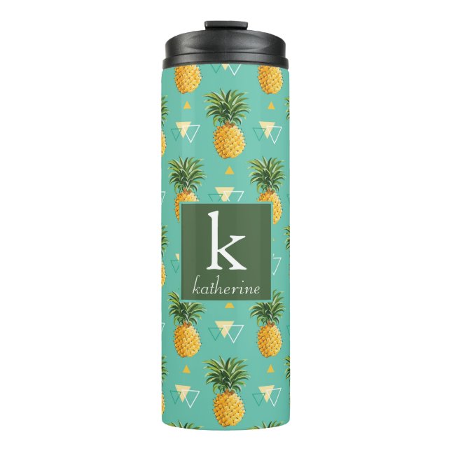 Termo Piñas brillantes en monograma geométrico del (Anverso)