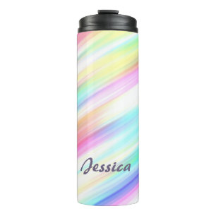 Termo Pincel de arcoiris Pastel personalizado